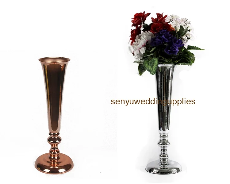 

12pcs) Gold/Sliver Metal Flower Vase Tall Floral Stand For Wedding Event Christmas wedding Ceremony Decoration Centerpieces 135