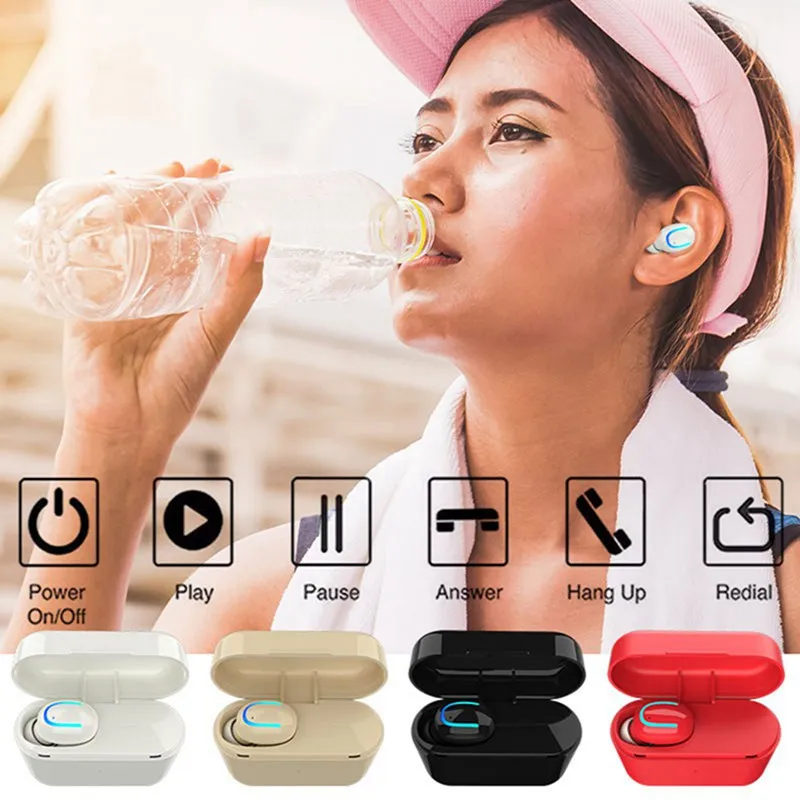 VTIN беспроводные Bluetooth наушники Ультра маленькие наушники-невидимки стерео один наушник с микрофоном зарядная коробка для iPhone Xiaomi