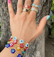 5pcs new bohemian style eye beaded bracelets for women men jewelry fashion jewelry handmade bracelet wholesale
