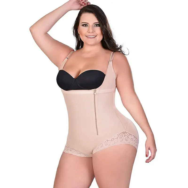 D005-skin Bodi shaper Корсет Бюстье sexi корсет panti для похудения нижнее белье утягивающая одежда faja животик контроль Трусики комбинезон большого размера - Цвет: D005-skin