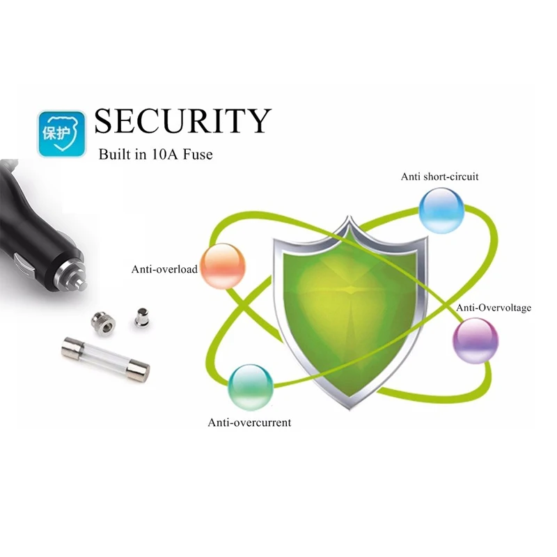 ACCNIC 2 USB порта 3 Way розетка для автомобильного прикуривателя Разветвитель зарядное устройство DC 12~ 24V прикуриватель гнездо черный