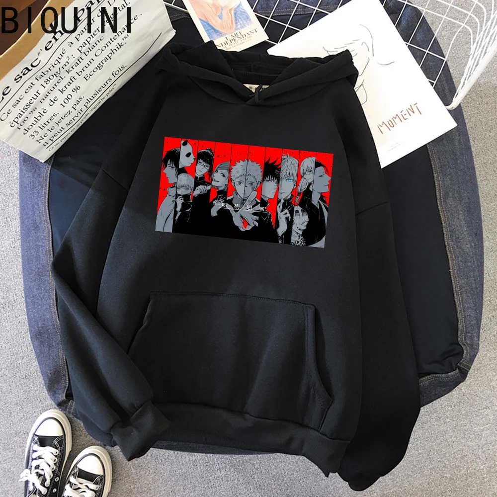 

Jujutsu кайсен Аниме Толстовка Для мужчин всех сотрудников с длинным рукавом 2021 Harajuku размера плюс толстовка уличная Для женщин Для мужчин; Одеж...