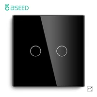 bseed eu uk standard touch switch capacitive luxury 123gang 2way wall switch glass panel touch light switch black white gold