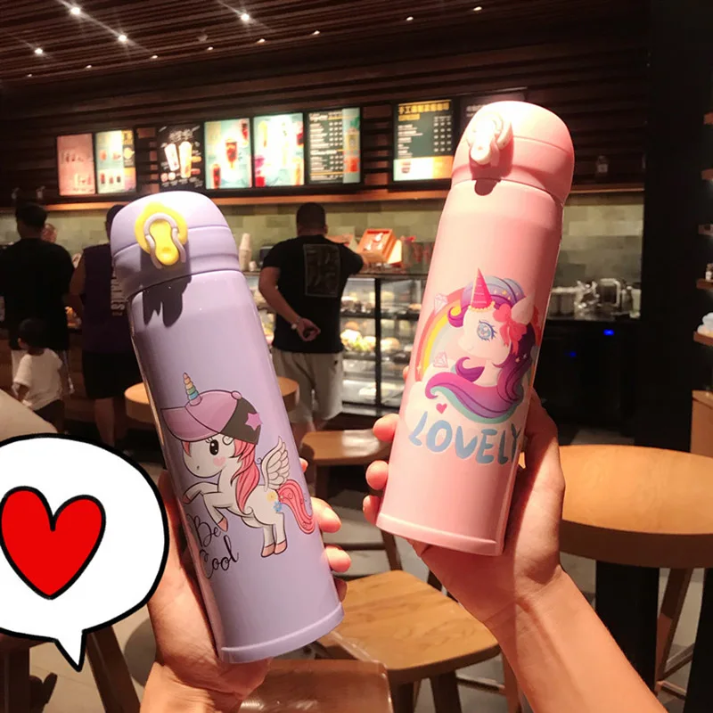 Новое поступление термос с единорогом из нержавеющей стали для чая кофе термосы
