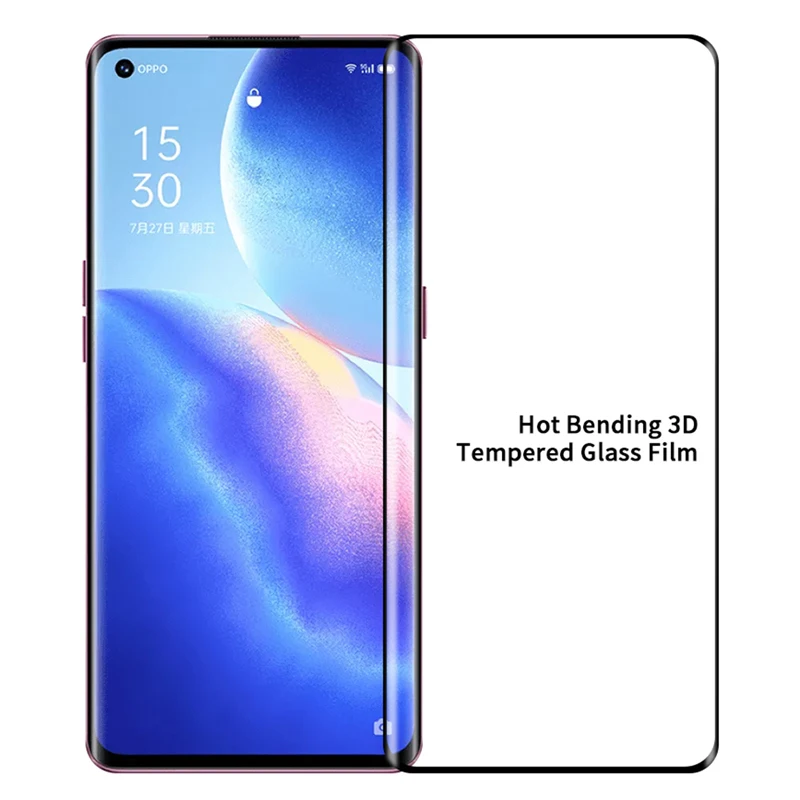 

Full Cover Ultra-Thin Tempered Protector Glass For OPPO Find X2 NEO X3 Lite Reno 3 4Z 4F 5 Pro Screen Protective Color Film