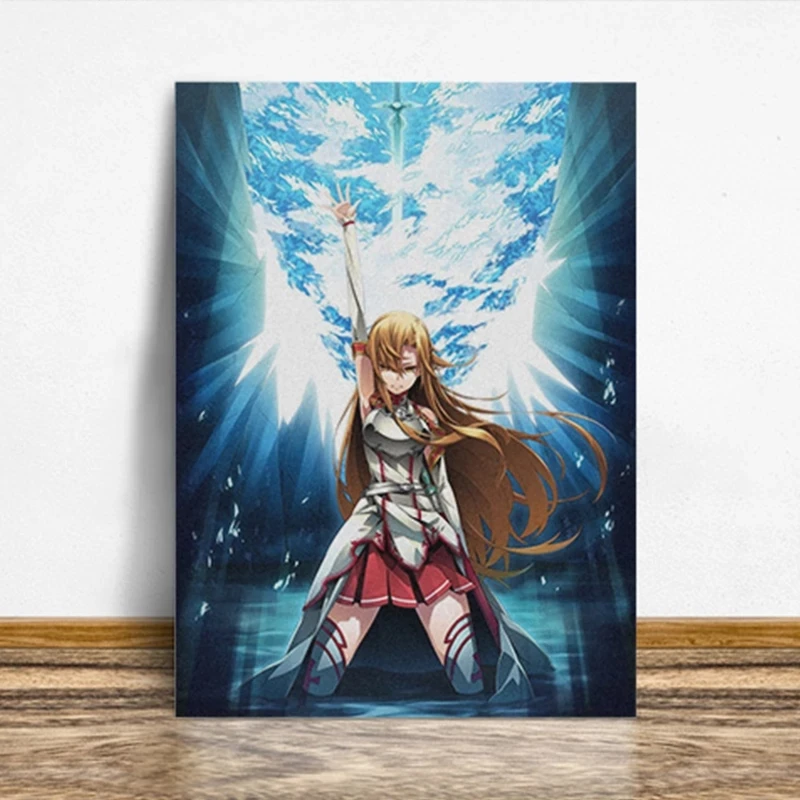 

Sword Art Online Epic Asuna Anime Poster Modern Canvas Wall Art Home Decor Hd Prints Painting Pictures Modular Bedroom Framed