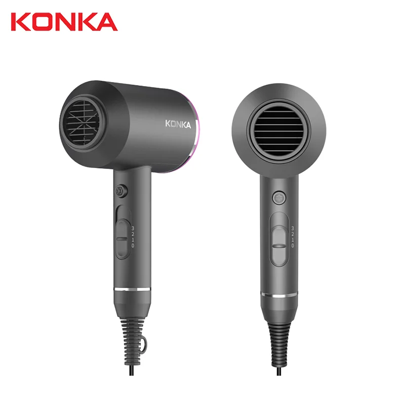 

KONKA Professional Hair Dryer Strong Wind Salon Dryer Hot Air Brush Electric Hair Dryer Negative Ionic Hammer Blower Dry