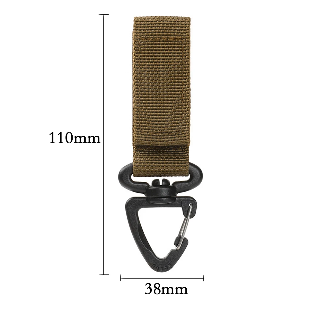 Outdoor Camping Hiking Molle Tactical Nylon Ribbon Knapsack Key Chain Triangle Backpack Waist Bag Fastener Hook Buckle EDC Gear | Дом и сад