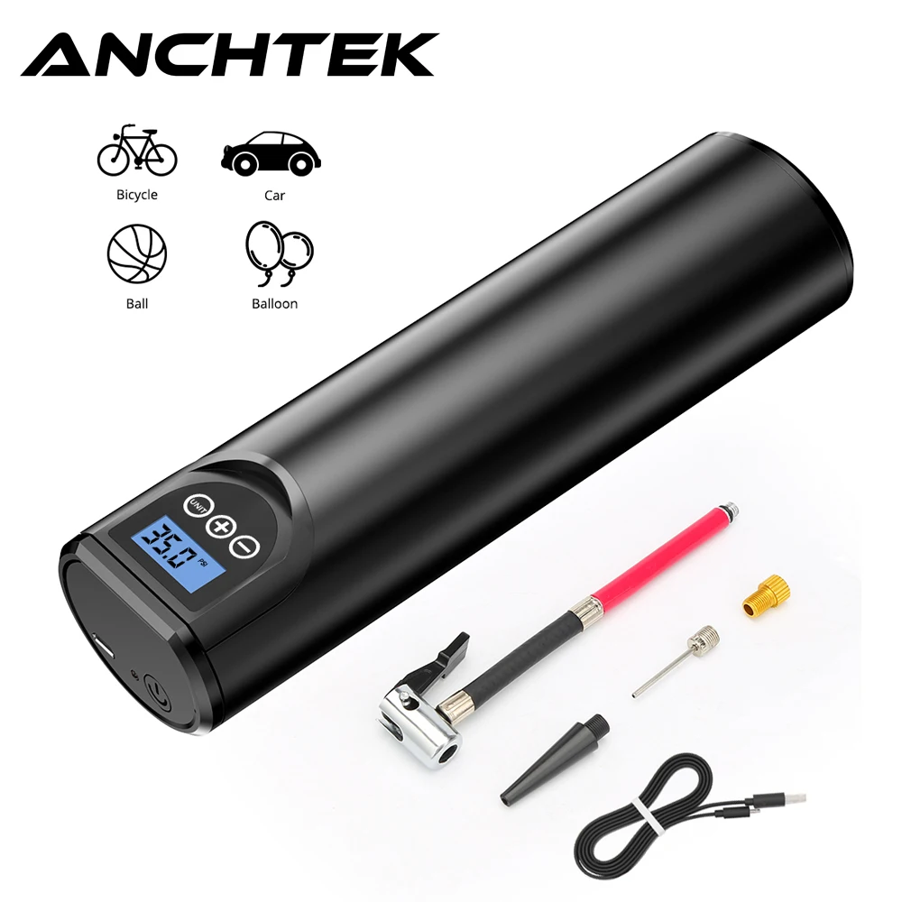 

Anchtek 12V 150PSI Portable Air Pump Tire Inflator Cordless Compressor LED Digital Display Bike Motorcycle Auto Car Tyre Pump