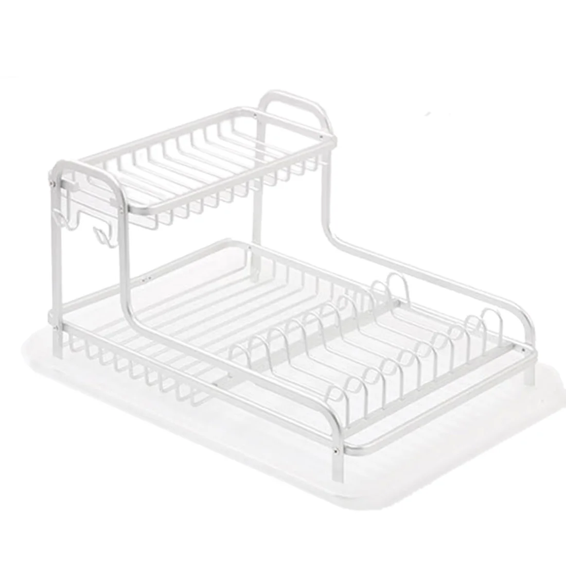2 яруса пространство алюминиевый держатель для посуды дренажная доска стойка