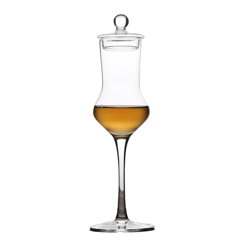 

High-Quality 100-200ml Goblet Whiskey Tasting Glass ISO Professional Wine Taster Incense Glasses with Cover Bar Family Drinkware