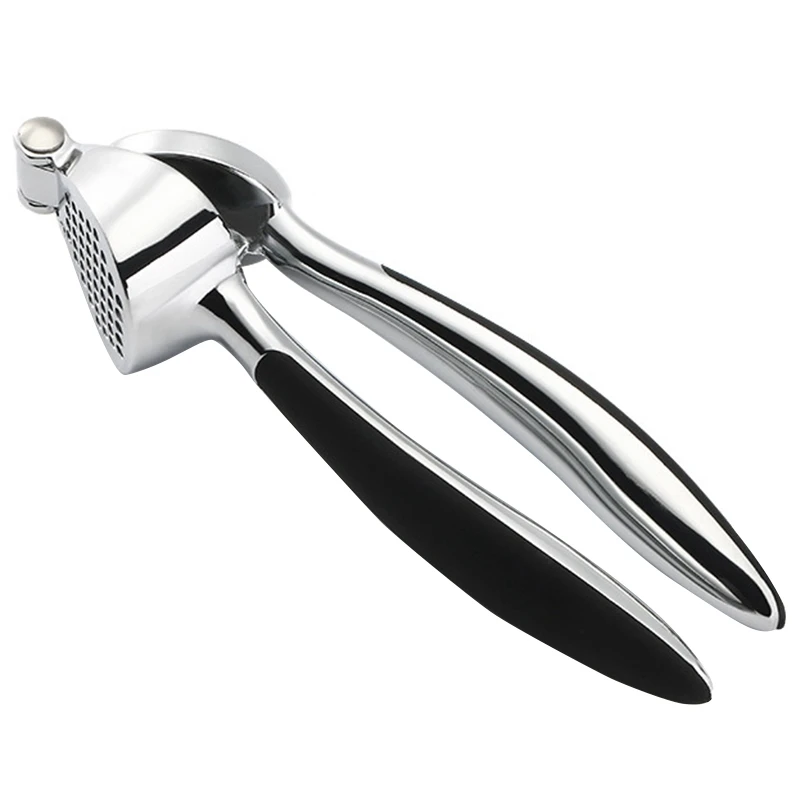 

Garlic Press Stainless Steel Professional Heavy Soft-Handled Garlic Press Crush Silver