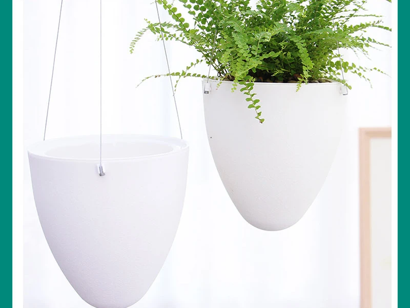 

Lazy Person Automatic Water Absorption Hanging Orchid Hanging Basin Frosted Water Storage Hanging Plastic Green Rose Flowerpot