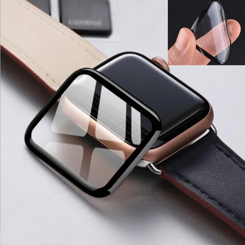3D мягкая защитная пленка с полным краем для iwatch Apple Watch серии 1/2/3/4/5 38 мм 42 40 44 защита
