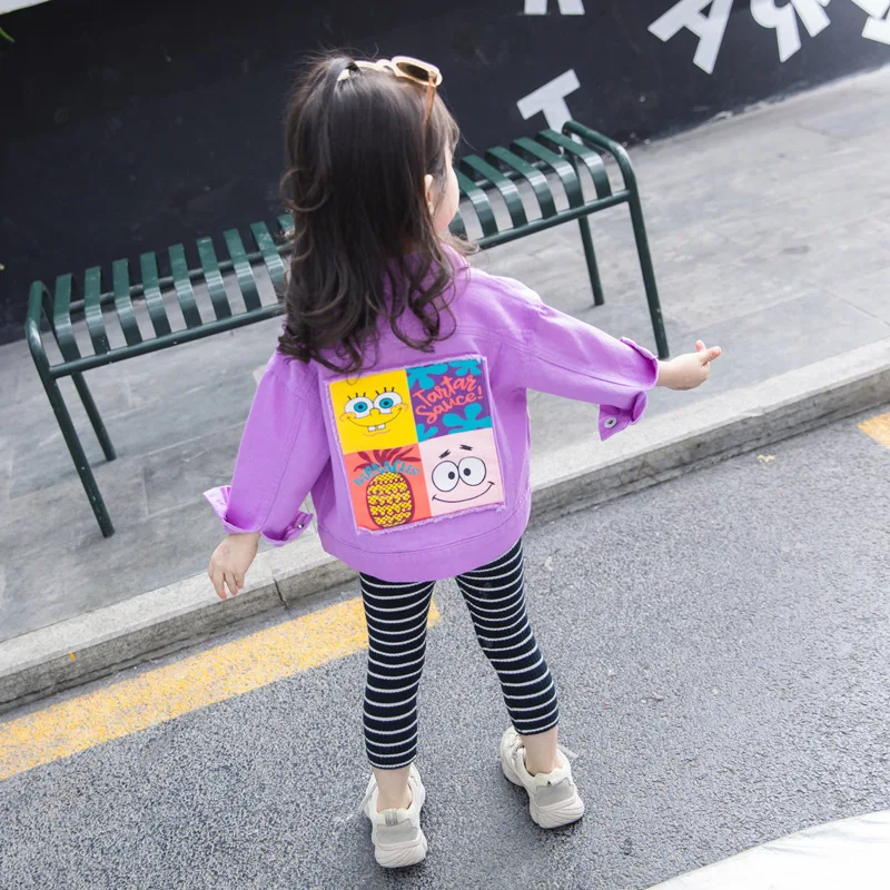 Пальто для девочек детская одежда с героями мультфильмов зимняя куртка на осень