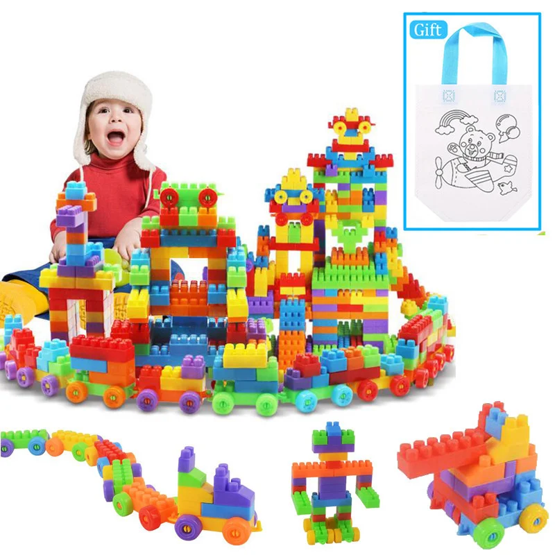 

104pcs Children Large Particles Building Blocks Educational Early Childhood Assembled Block Building Blocks Toys Kids Gift