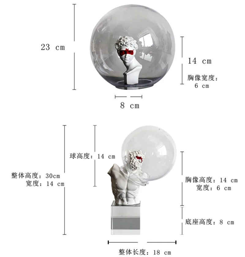 

Europe Originality Cover Head Portrait Ornaments Resin Modern Home Decor Art Decoration Decoration Craft Ornaments Statues