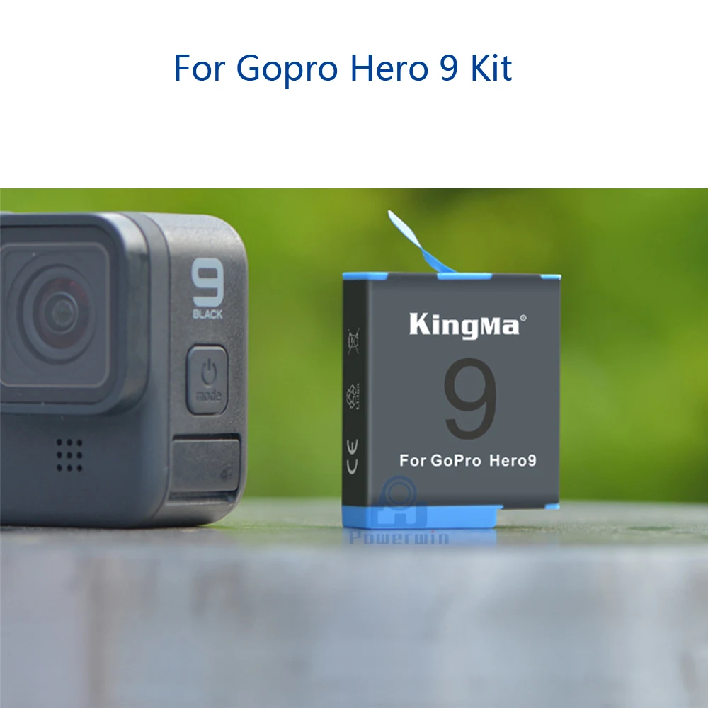 Kingma 3 шт. для экшн-Камеры Gopro Hero 9 аккумулятор 4 в 1720 мАч ЖК-дисплей двойное зарядное