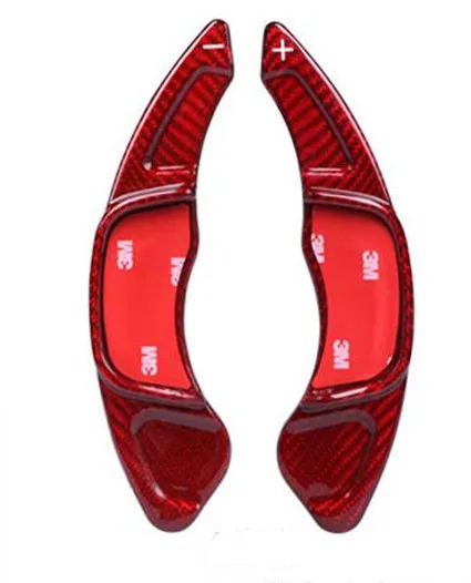 red with box Углеродное волокно автомобиля DSG руль удлинение лопасти шиферная крышка отделка для VW Volkswagen Golf 6 MK6 R GTI R20 09-14 Polo 6R GTI - Цвет: red with box