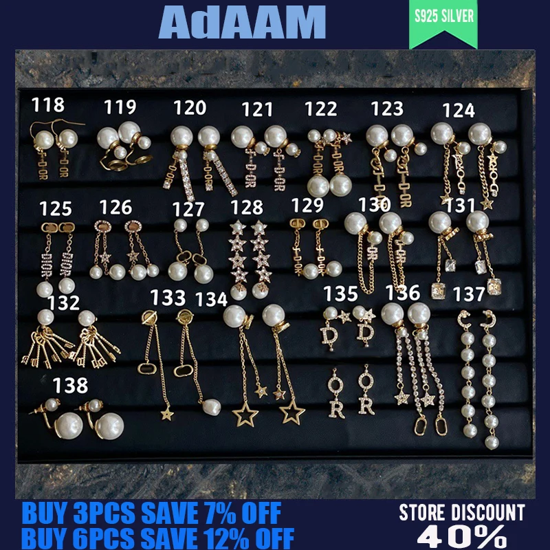 

Golden Yellow Retro Pearl Earrings Women's Classic Fashion High-quality Original 1:1 Luxury Brand Jewelry Holiday Party Gift