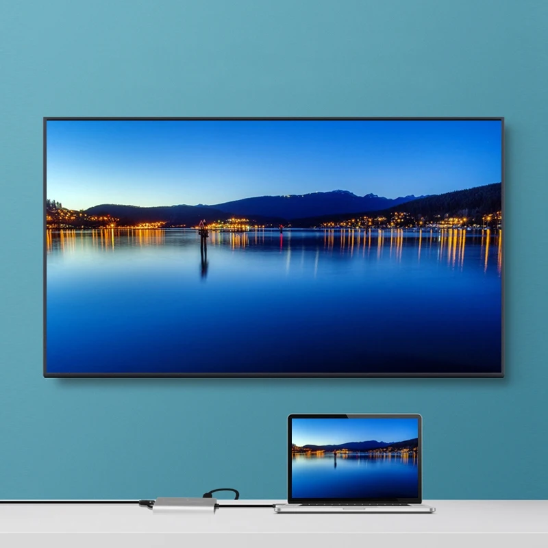 Usbc для Rj45 Lan 4K Hdmi Vga 2Usb 3 0 Sd слот карт 8 в 1 Type C адаптер концентратор Samsung Huawei Dex