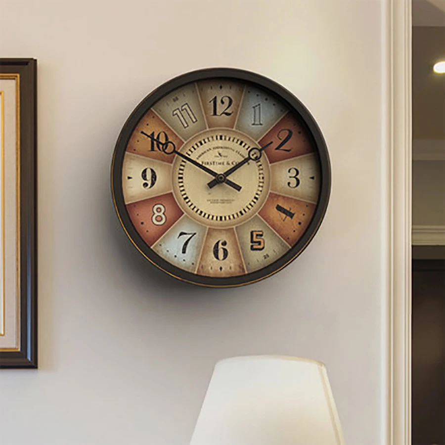 Скандинавские Ретро бесшумные настенные часы домашний декор для спальни