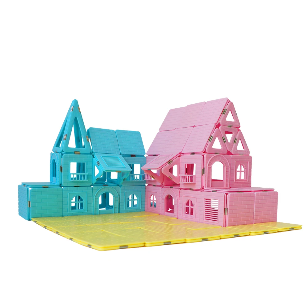 Azulejos magn&eacute;ticos de dise&ntilde;o para ni&ntilde;os, bloques de construcci&oacute;n magn&eacute;ticos de gran tama&ntilde;o, juego de modelos, juguetes educativos-3