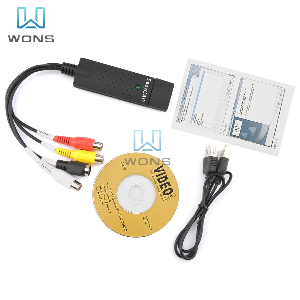 USB 2 0 Захват 4 канала видео ТВ DVD VHS аудио ПК адаптер карта захвата DVR конвертер |