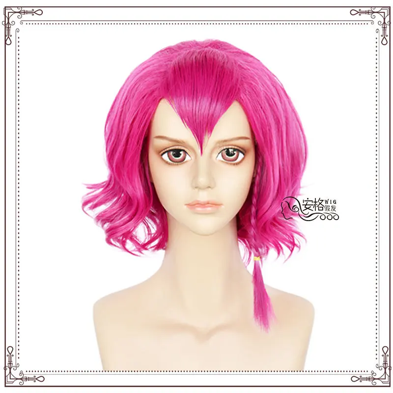 Аниме Danganronpa V3 Kazuichi Souda косплей парик стиль Короткие Шокирующий Розовый + Кепка -