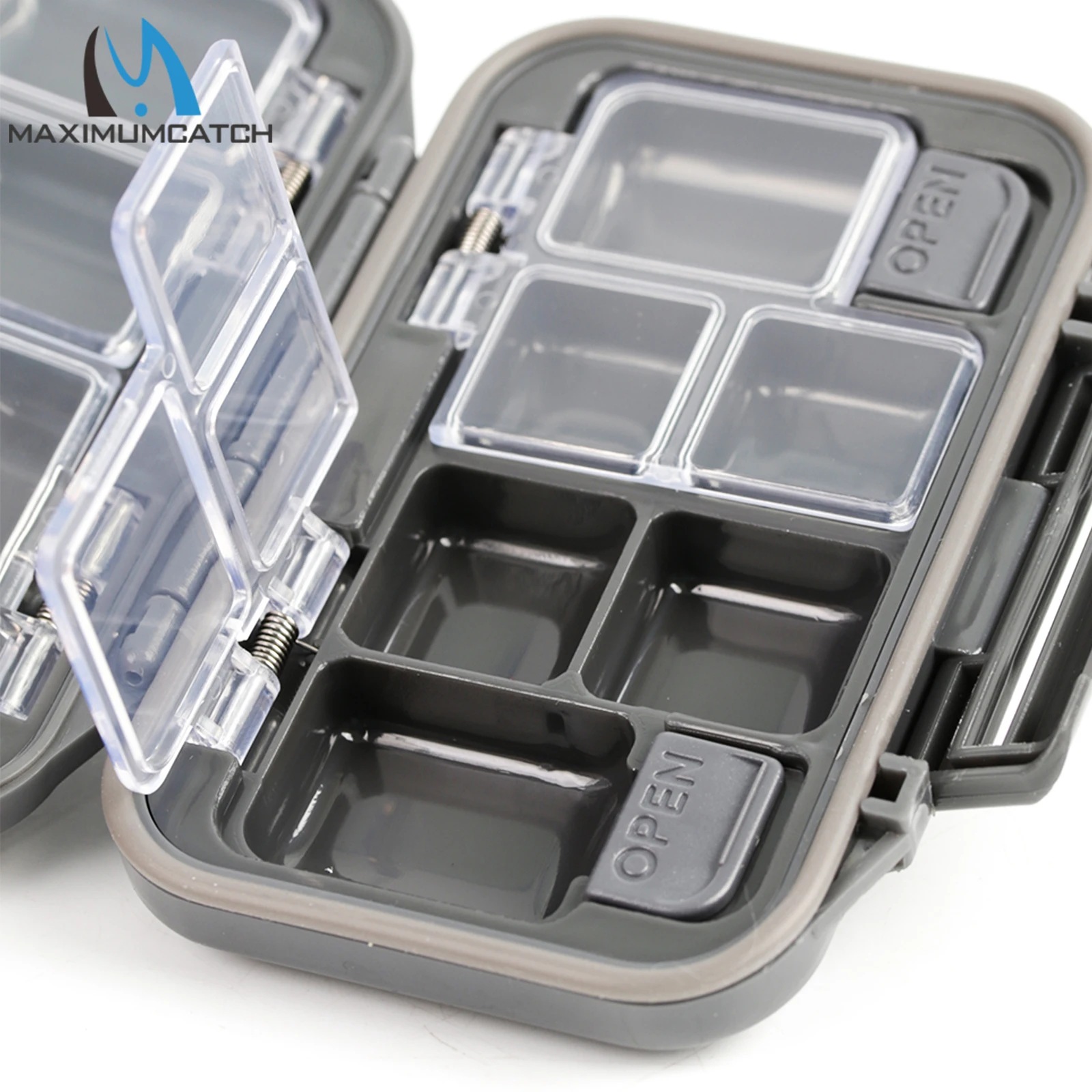 Maximumcatch Водонепроницаемая RO пластиковая коробка рыболовных крючков 12 отсеков для