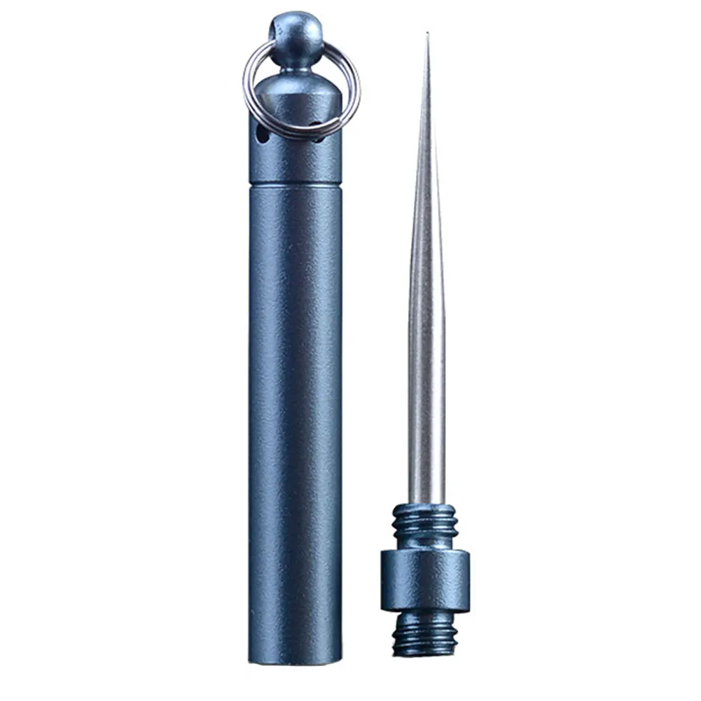 

Titanium Outdoor Edc Portable Multifunctional Toothpick Camping Tool Bottle Fruit Fork Toothpick Tube Stronger Than Dental Floss