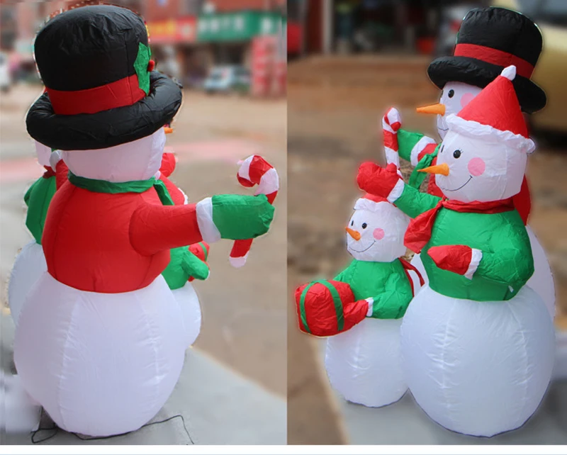 Надувной Рождественский Декор гигантский надувной снеговик семейный милый