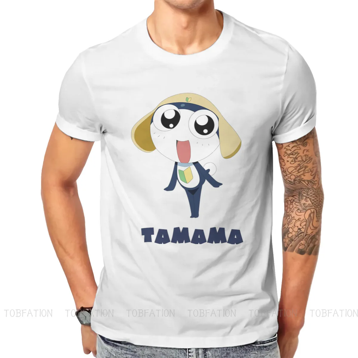 

Keroro Gunsou Funny Anime Private Tamama Reporting T Shirt Vintage Graphic High Quality Tshirt Large O-Neck Short Sleeve