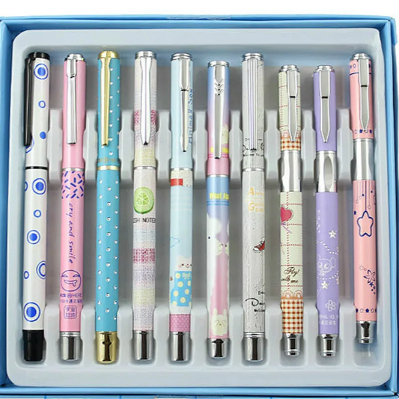 Набор металлических перьевых ручек HERO чернильные ручки для учеников EF 0 38 мм