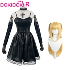 DokiDoki-R аниме Death Note, костюм для косплея Миса Амана, Женский костюм Death Note, костюм мисамизы, черное платье