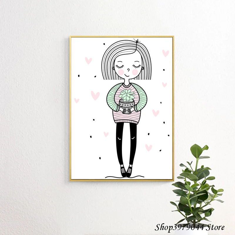 Dream Big Little One Sheep детский настенный художественный холст постер розовая картина с