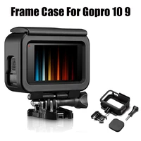 for gopro hero 10 9 protective frame case lens cap protective cover camcorder base housing case for gopro 10 9 8 7 6 5 accessory