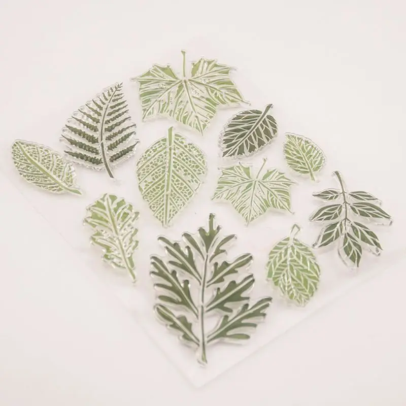

Leaf Silicone Clear Seal Stamp DIY Scrapbooking Embossing Photo Album Decorative Paper Card Craft Art Handmade Gift 6XDD