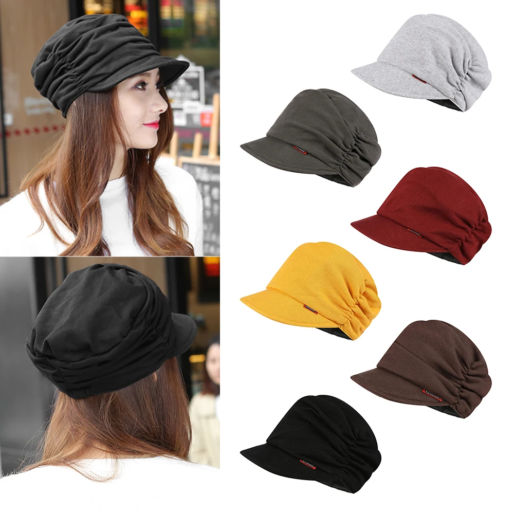 Шапка для кабинета зимняя женская Шапка-бини с драпировкой и слоями козырька