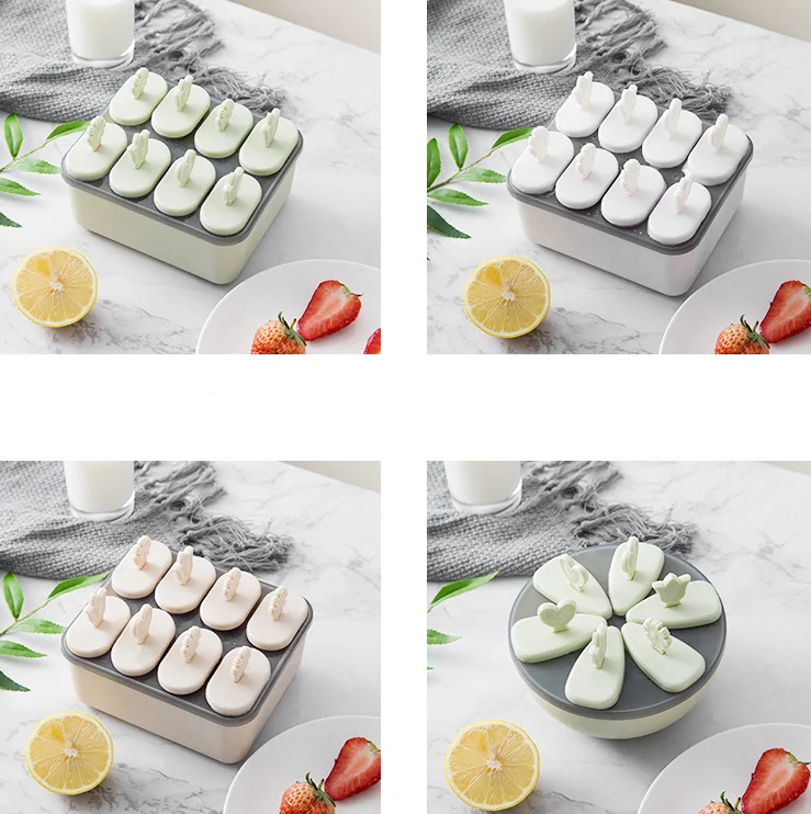 6/8 сетки контейнер для льда ldpе пресс форма творческий домашнего мороженого