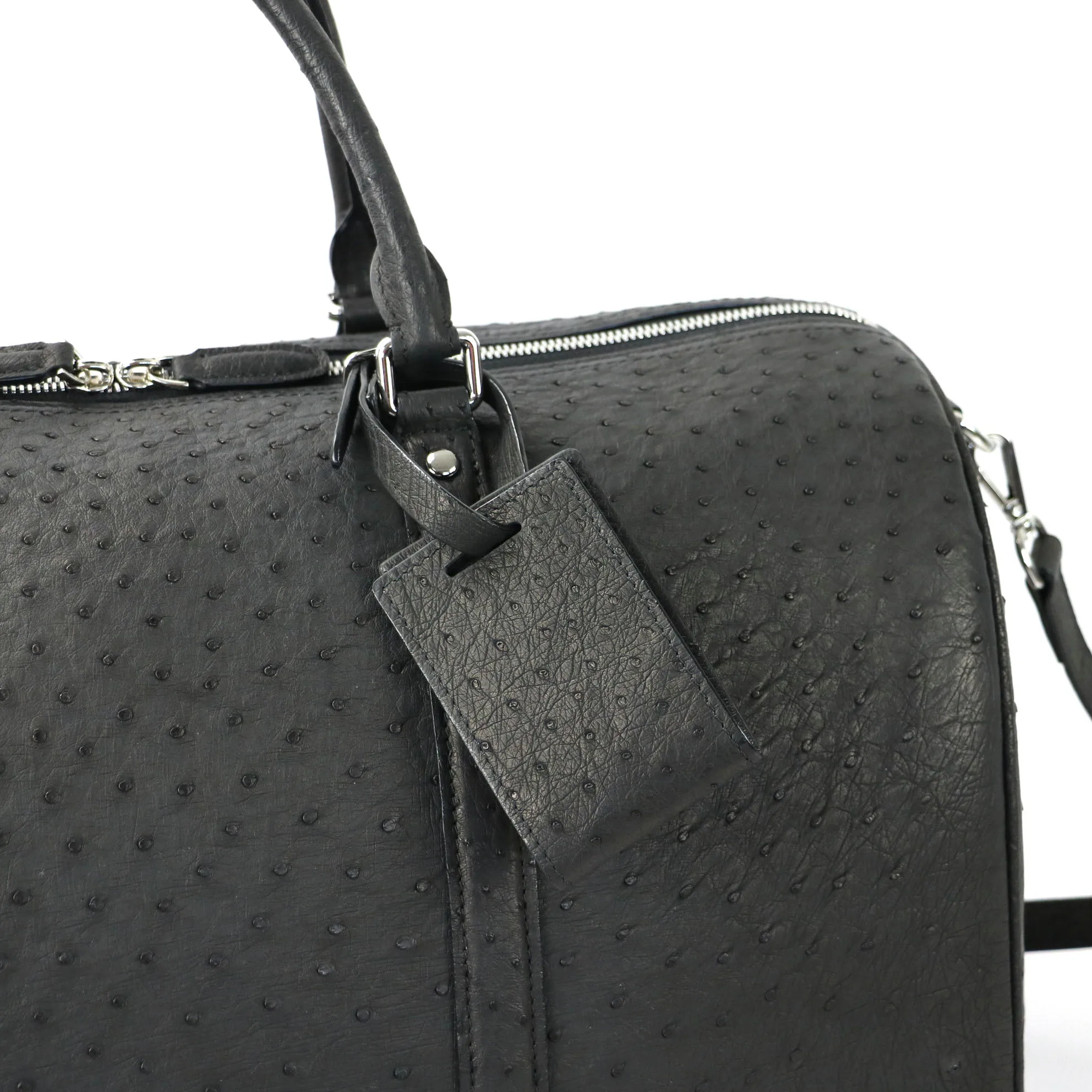 Дорожная Спортивная Сумка из 100% натуральной кожи страуса вместительная сумка