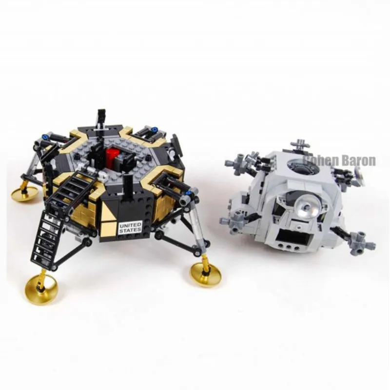Новинка США серия Space Apollo 11 Lunar mouldle Lander Fit lepinings 10266 Technic Дети Рождество DIY подарок