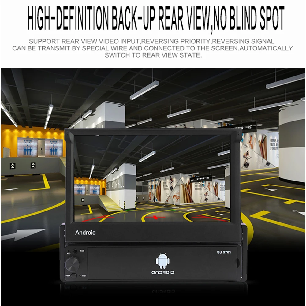 Автомагнитола 1 Din с 7 дюймовым дисплеем Android 8 MP3/4/5 плеером Wi Fi GPS Bluetooth AM/FM