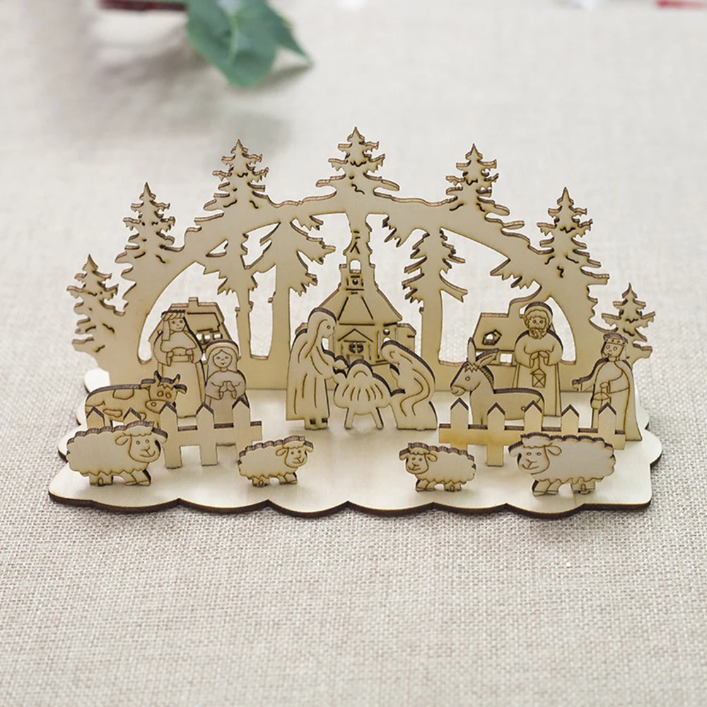 Деревянные поделки настольная Сращивание украшения Новогодние с возможностью