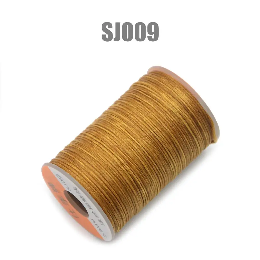 SJ009 150D 0,8 мм 100 м вощеная нить шнур для DIY инструмент для рукоделия ручная строчка нить плоская Вощеная швейная линия одежда обувь Кожа - Цвет: SJ009