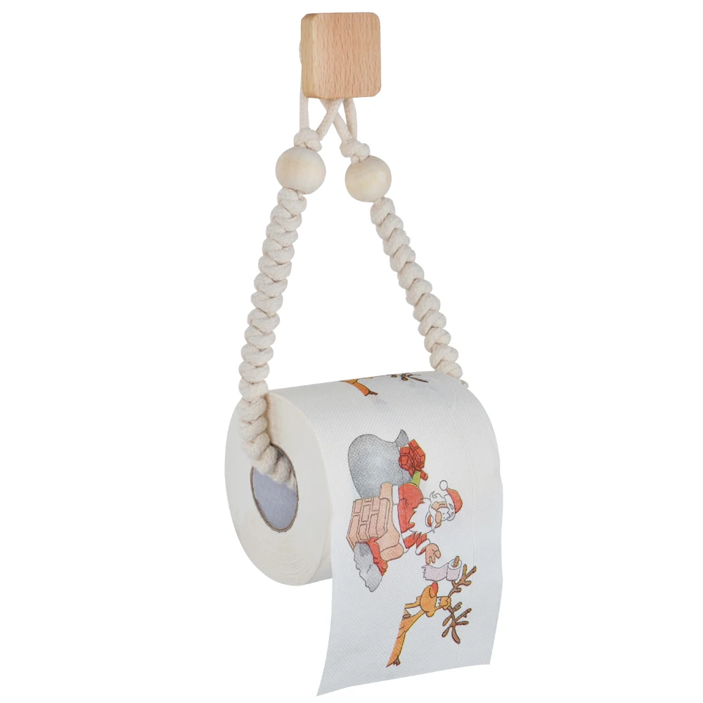 

Настенная вешалка для полотенец без гвоздей, деревянная вешалка для бумажных полотенец в ванную комнату, украшение для ванной комнаты