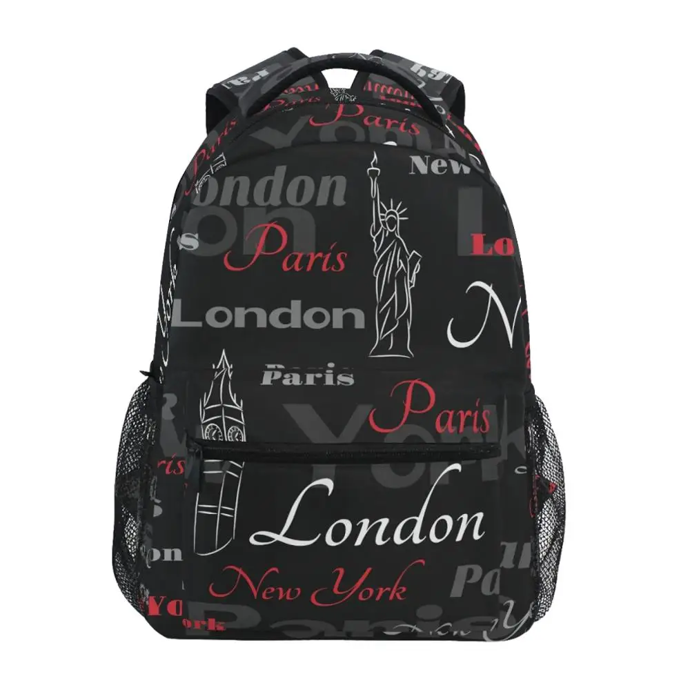 Модный трендовый Женский Повседневный Рюкзак, черная женская сумка для ноутбука 14 дюймов, школьный ранец с надписью для девочек-подростков