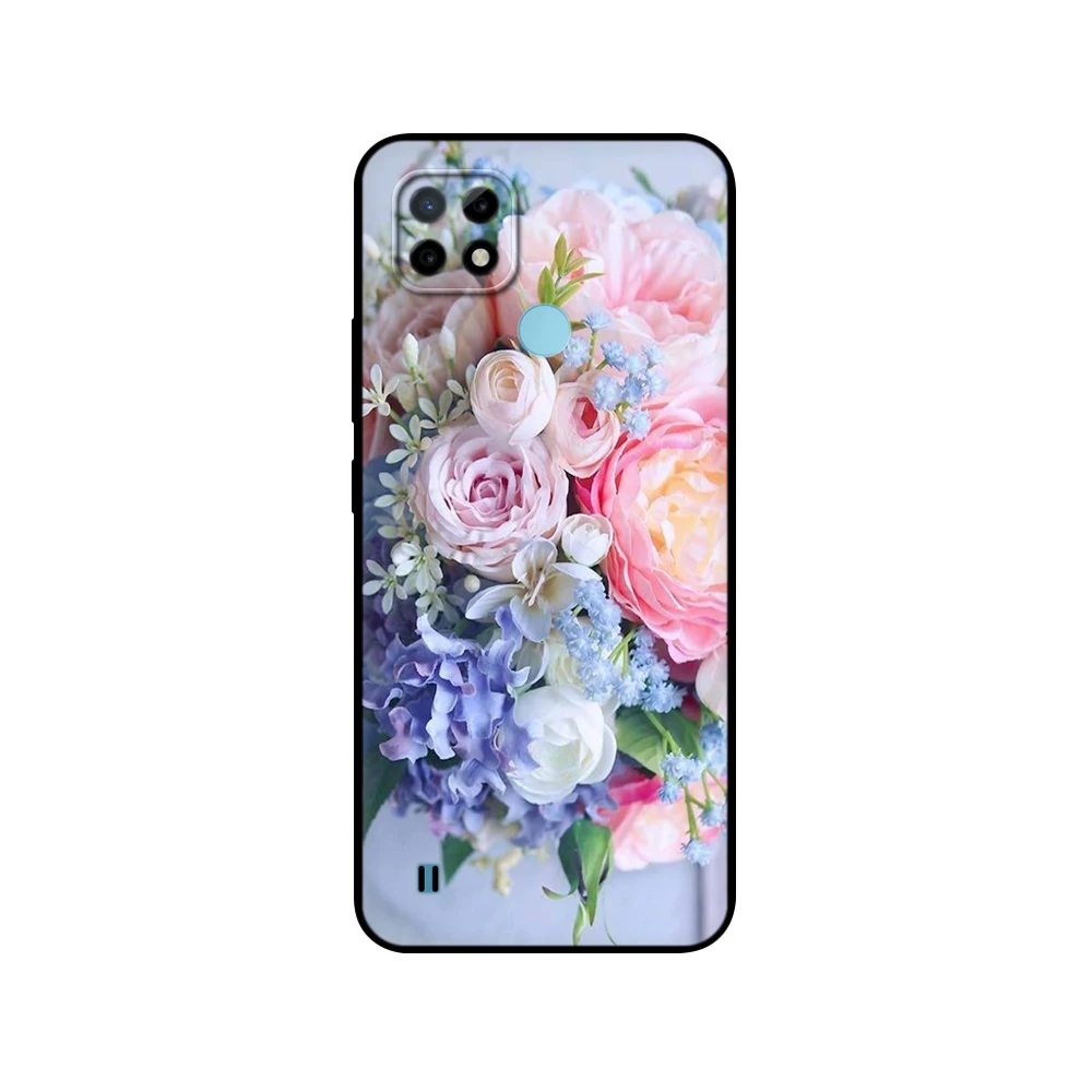 for realme c21 case silicon back for oppo realmec21 c 21 phone covers 6 5 funda rmx3201 bumper capa etui soft black tpu case free global shipping