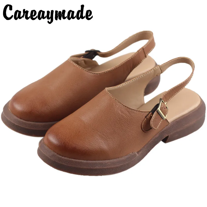 Женские сандалии Careaymade в стиле ретро летняя обувь для отдыха крутые Baotou из