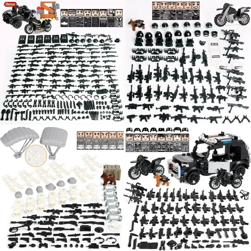 Классический конструктор Oenux серии городская полиция маленький военный мини